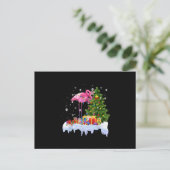 フラミンゴのクリスマスツリーライト シーズンポストカード (スタンド正面)