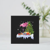 フラミンゴのクリスマスツリーライト 招待状 (スタンド正面)