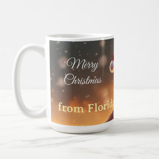 フラミンゴのクリスマス コーヒーマグカップ (左)