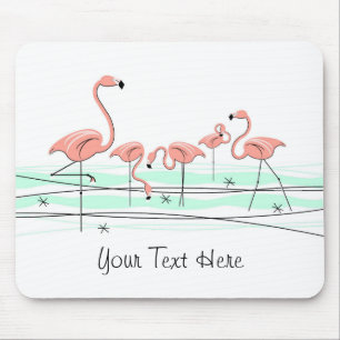 フラミンゴのグループの"文字"のmousepad マウスパッド