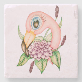 フラミンゴのコースター ストーンコースター