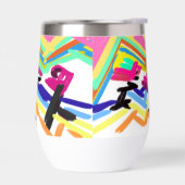 フラミンゴのサンセットタトゥー3個 (左面)