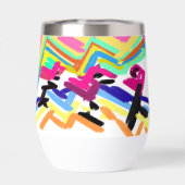 フラミンゴのサンセットタトゥー3個 (背面)