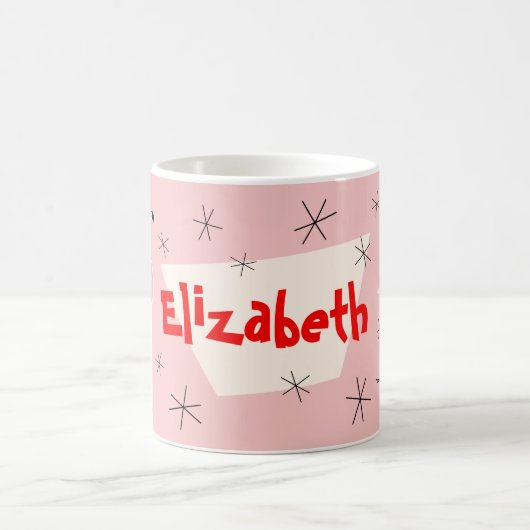 フラミンゴのサンタのピンクの一流のマグ コーヒーマグカップ (中央)