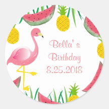 フラミンゴのシール