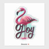 フラミンゴのステッカーがあなたを作るスマイル シール (シート)