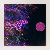 フラミンゴのダンスパーティー。 ジグソーパズル (横)