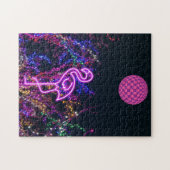 フラミンゴのダンスパーティー。 ジグソーパズル (横)