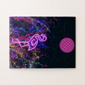 フラミンゴのダンスパーティー。 ジグソーパズル (横)