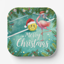 フラミンゴのテニスクリスマス