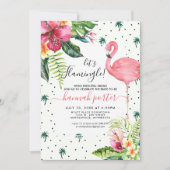 フラミンゴのテーマのバチェロレッテ 招待状 (正面)