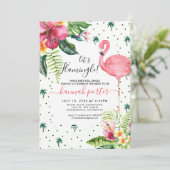 フラミンゴのテーマのバチェロレッテ 招待状 (スタンド正面)