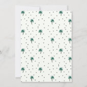 フラミンゴのテーマのバチェロレッテ 招待状 (裏面)