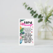 フラミンゴのトラックカードラベル 名刺 (スタンド正面)