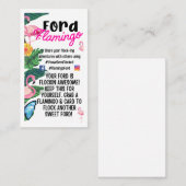 フラミンゴのトラックカードラベル 名刺 (正面/裏面)