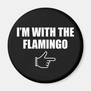 フラミンゴのハロウィンコスチュームとおそろい I'm With Flamingo マグネット