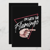 フラミンゴのハロウィンマッチングカップルの衣装 セーブザデート (正面/裏面)