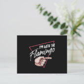 フラミンゴのハロウィンマッチングカップルの衣装 案内ポストカード (スタンド正面)