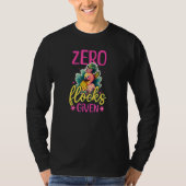 フラミンゴのパイナップルはゼロの群れを与えられた Tシャツ (正面)