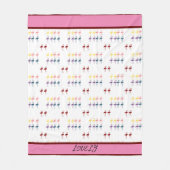 フラミンゴのパタカラフルーン フリースブランケット (正面)