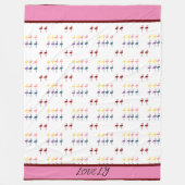 フラミンゴのパタカラフルーン フリースブランケット (正面)