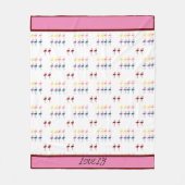 フラミンゴのパタカラフルーン フリースブランケット (正面)