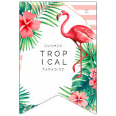 フラミンゴのパーティーの旗 バンティングフラッグ (第3の旗)