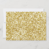 フラミンゴのパーティーの熱帯ピンクの金ゴールドの女の子の誕生日 招待状 (裏面)