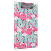 フラミンゴのピンクおよび白い群集 クリップボード (右)