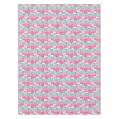 フラミンゴのピンクおよび白い群集 テーブルクロス (正面)