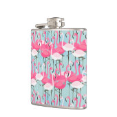 フラミンゴのピンクおよび白い群集 フラスク (左)
