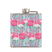 フラミンゴのピンクおよび白い群集 フラスク (裏面)