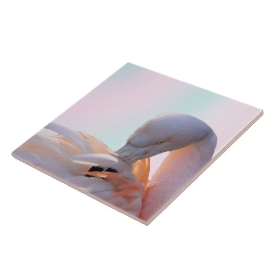 フラミンゴのピンクのミント タイル (側面)