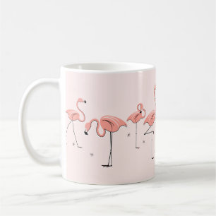 フラミンゴのピンクラインマグ コーヒーマグカップ