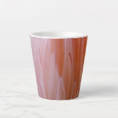 フラミンゴのピンク色の羽 カフェラテマグ (正面)
