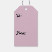 フラミンゴのピンク色の羽 ギフトタグ (裏面)