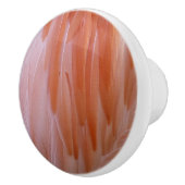 フラミンゴのピンク色の羽 セラミックノブ (右)