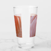 フラミンゴのピンク色の羽 タンブラーグラス (左)