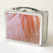 フラミンゴのピンク色の羽 メタルランチボックス (正面)