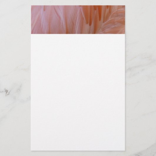 フラミンゴのピンク色の羽 便箋 (正面)