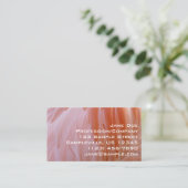 フラミンゴのピンク色の羽 名刺 (スタンド正面)