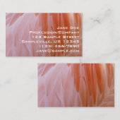 フラミンゴのピンク色の羽 名刺 (正面/裏面)