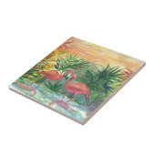 フラミンゴのフロリダのピンクの芸術 タイル (側面)