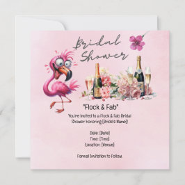 フラミンゴのブライズシャワーパーティー セーブザデート