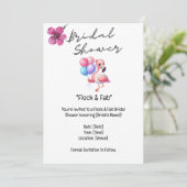 フラミンゴのブライズシャワー 招待状 (スタンド正面)