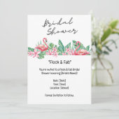 フラミンゴのブライズシャワー 招待状 (スタンド正面)