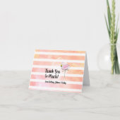 フラミンゴのベビーシャワーありがとう サンキューカード (正面)