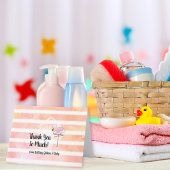 フラミンゴのベビーシャワーありがとう サンキューカード