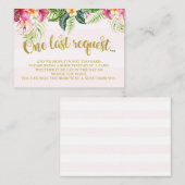 フラミンゴのベビーシャワーは本の挿入物カードを持って来ます エンクロージャーカード (正面/裏面)