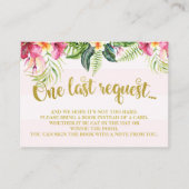 フラミンゴのベビーシャワーは本の挿入物カードを持って来ます エンクロージャーカード (正面)